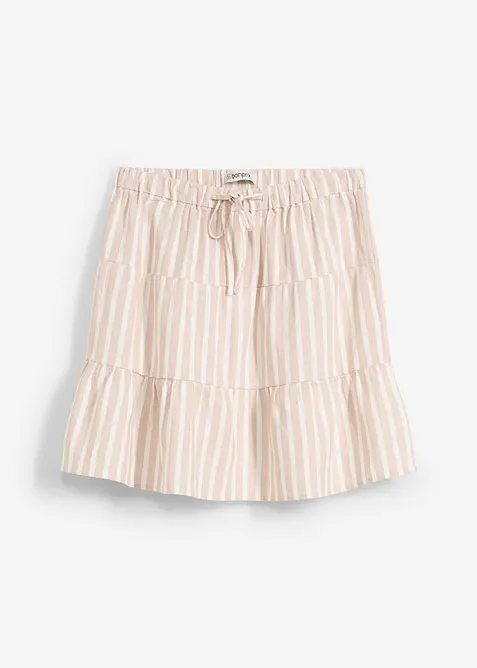 Stupňovitá sukně ze vzdušné lněné směsi, bonprix
