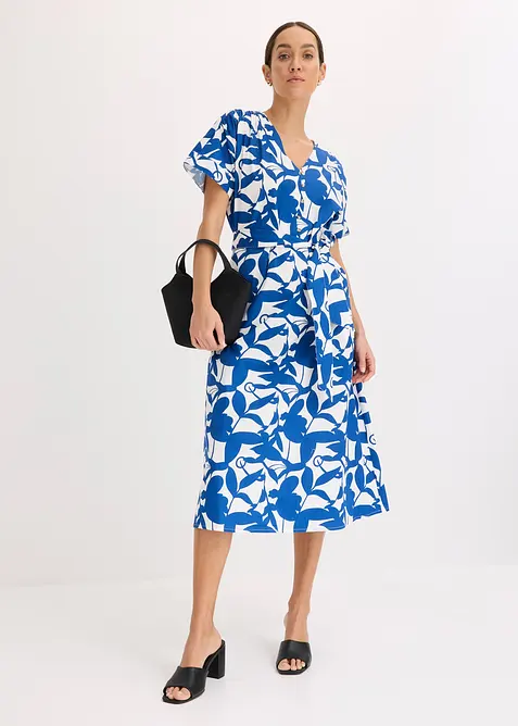 Košilové šaty s rozevlátým sukňovým dílem, bonprix