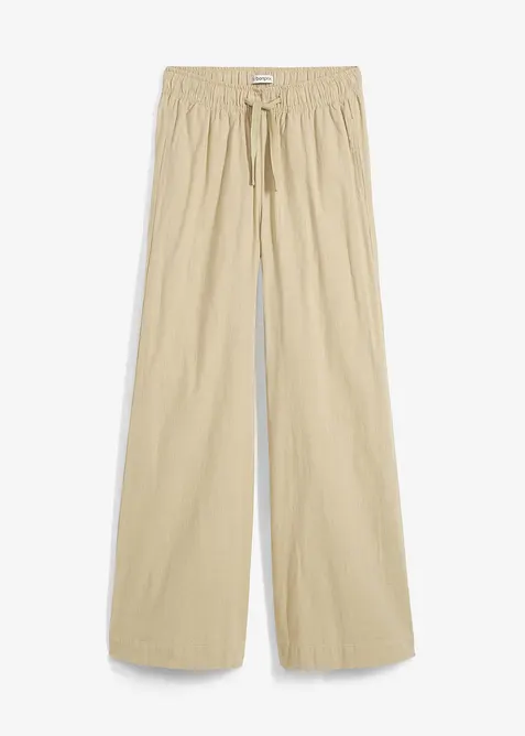 Palazzo kalhoty z čisté bavlny, bonprix