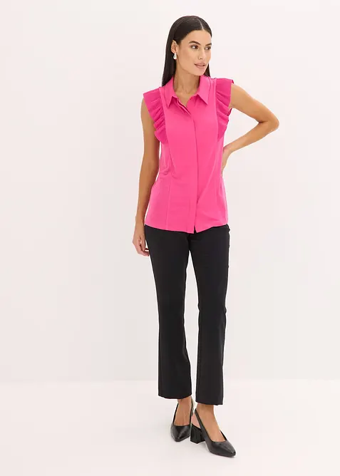 Úpletová halenka s volány, bonprix