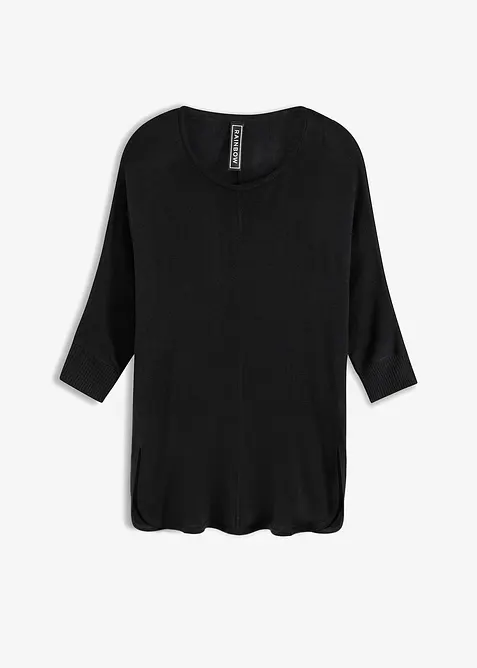 Svetr z jemn&eacute; pleteniny, s 3/4 ruk&aacute;vem, bonprix