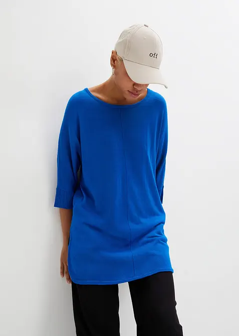 Svetr z jemné pleteniny, s 3/4 rukávem, bonprix