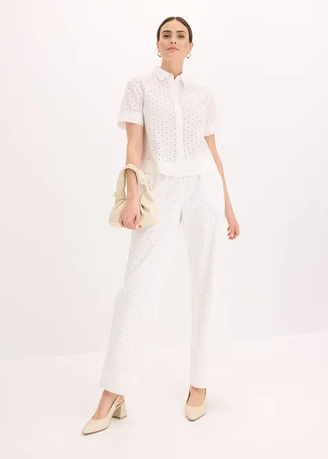 Halenka s dírkovanou výšivkou, bonprix