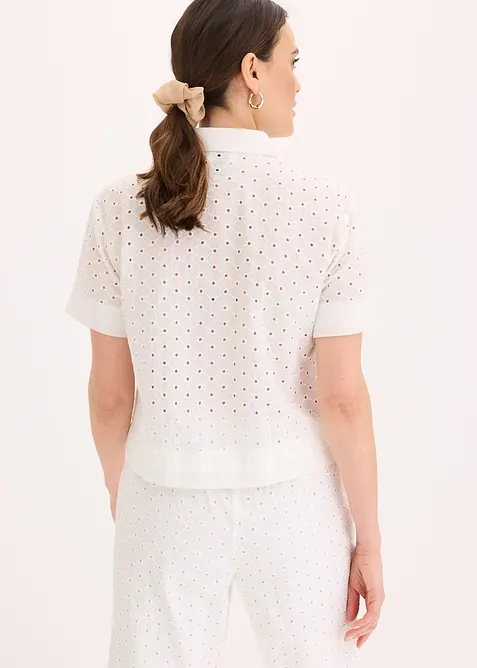 Halenka s dírkovanou výšivkou, bonprix