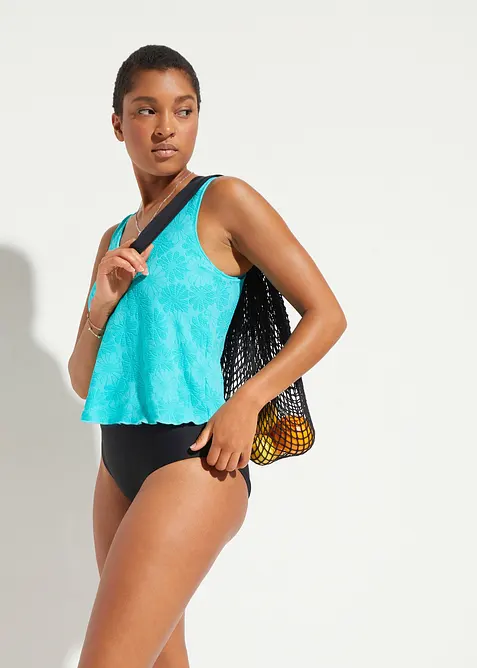 Stahovací jednodílné plavky, střední tvarující efekt, bonprix