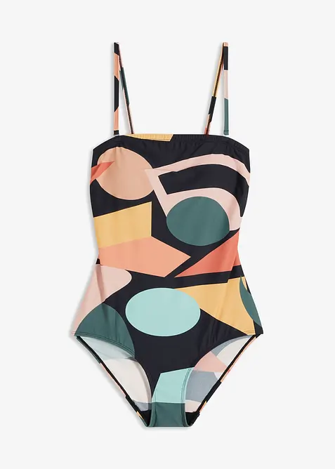 Stahovací jednodílné plavky, lehký tvarující efekt, bonprix