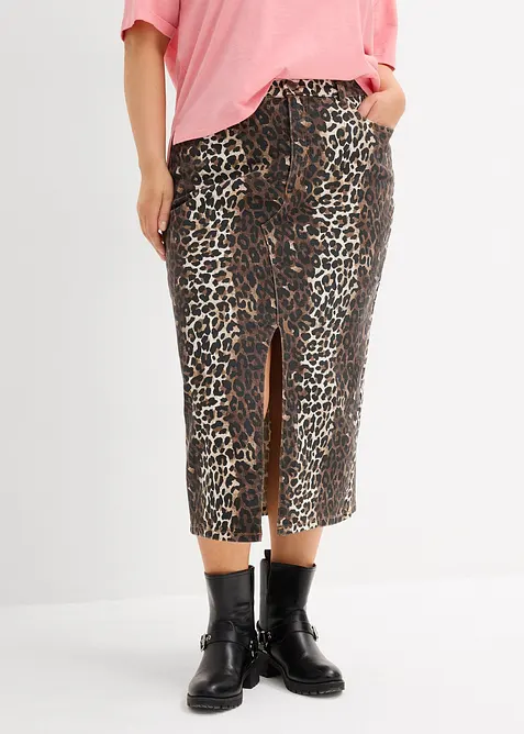 Keprová sukně z bavlny se strečem, bonprix