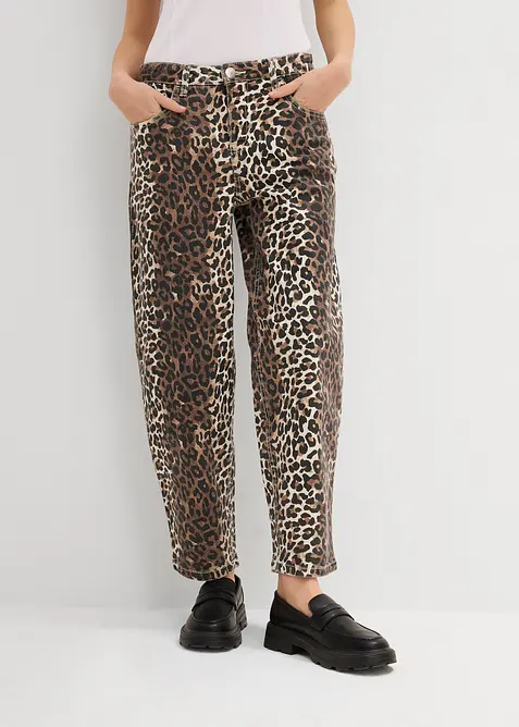 Keprové kalhoty z bavlny se strečem, bonprix