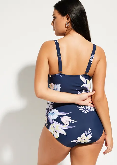 Stahovací jednodílné plavky, lehký tvarující efekt, bonprix