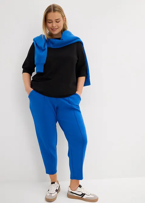 &Scaron;iroce střižen&aacute; mikina z materi&aacute;lu scuba, bonprix