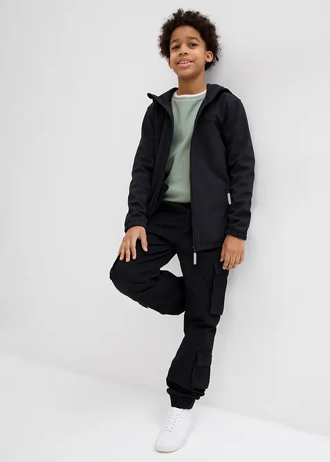 Voděodolná softshellová bunda s kapucí, bonprix