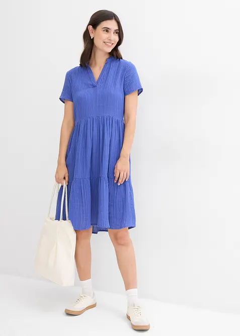 Pruhované šaty z mušelínu, bonprix