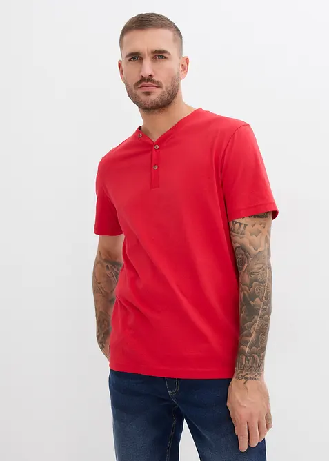 Henley tričko z čist&eacute; organick&eacute; bavlny (2 ks v balen&iacute;), bonprix