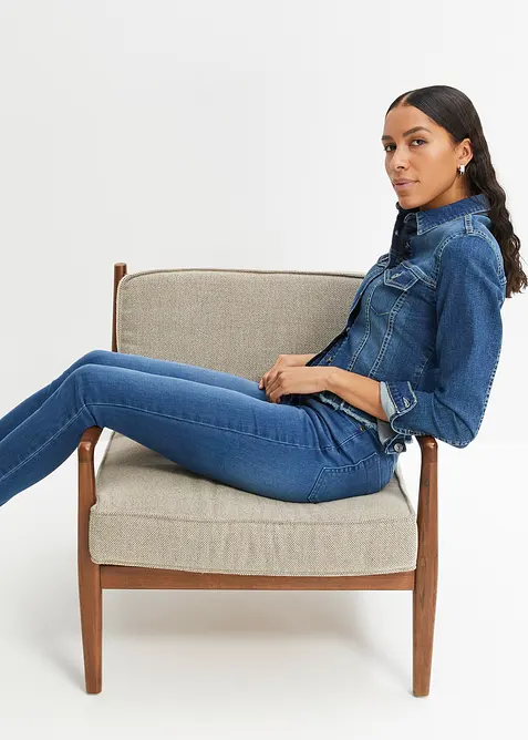 Stahovac&iacute; dž&iacute;ny, Slim Fit, High Waist, bonprix