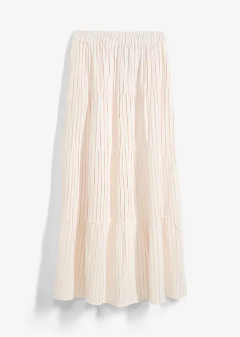 Proužkovan&aacute; dlouh&aacute; sukně z čist&eacute; bavlny, bonprix