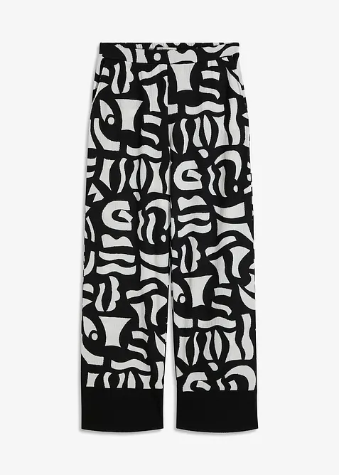 Žerzejové kalhoty s potiskem, bonprix