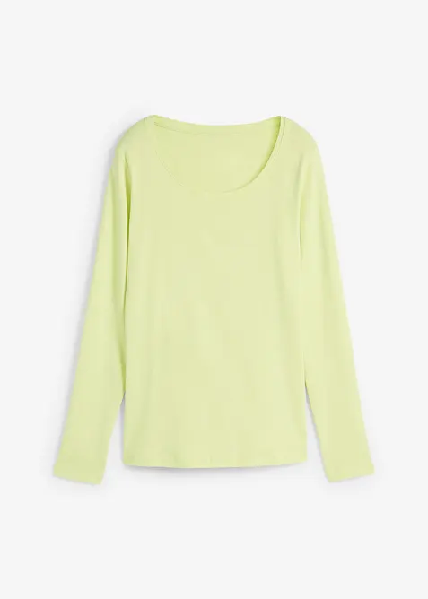 Tričko s dlouh&yacute;m ruk&aacute;vem, z čist&eacute; organick&eacute; bavlny, bonprix