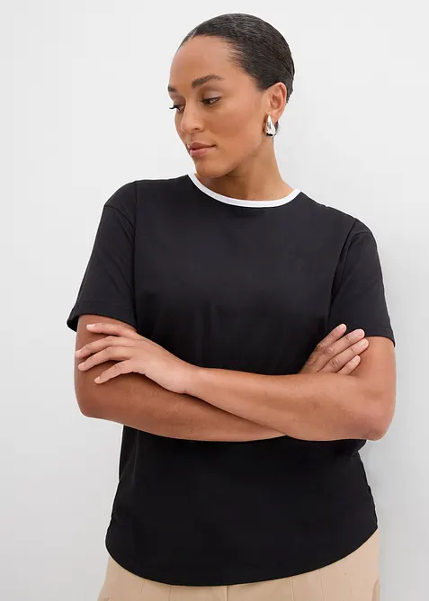 Tričko s kontrastním detailem, bonprix