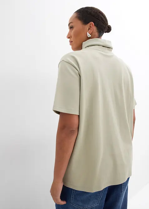 Tričko s rol&aacute;kem, z čist&eacute; organick&eacute; bavlny, bonprix