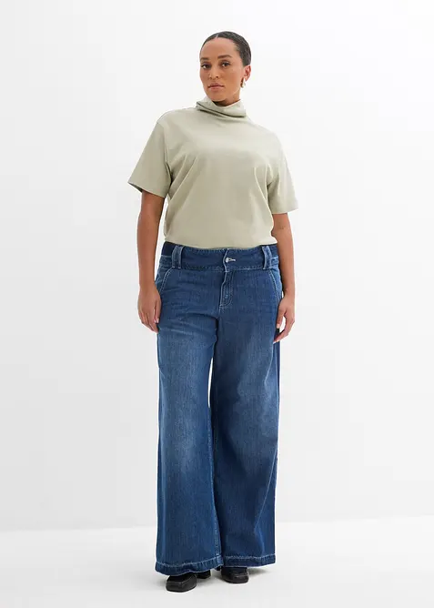 Tričko s rol&aacute;kem, z čist&eacute; organick&eacute; bavlny, bonprix