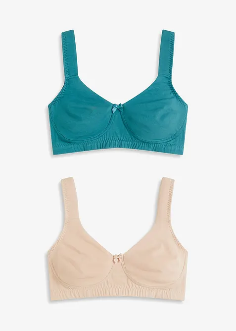 Zmen&scaron;ovac&iacute;, hladk&aacute; podprsenka bez kostic, s organickou bavlnou (2 ks v balen&iacute;), bonprix