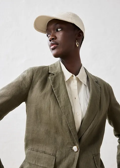 Blejzr z čist&eacute;ho lnu, bonprix