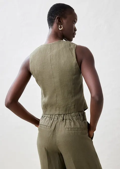 Lněná vesta z čistého lnu, bonprix