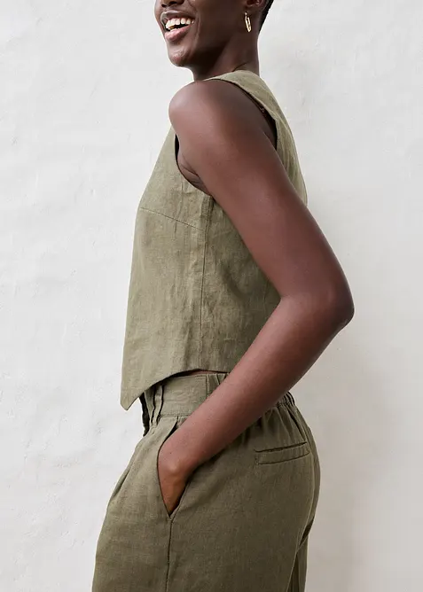 Lněná vesta z čistého lnu, bonprix