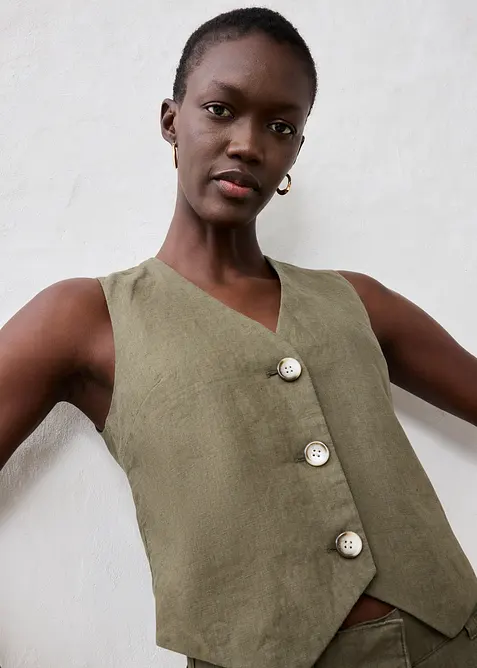 Lněná vesta z čistého lnu, bonprix