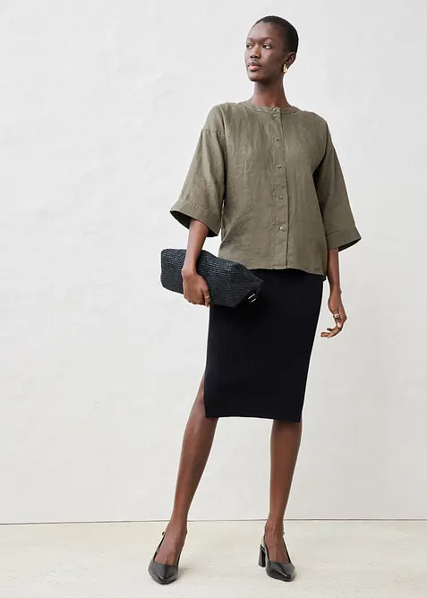 Oversized halenka z čistého lnu, bonprix