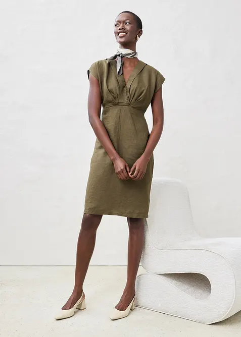 Pouzdrové šaty z čistého lnu, bonprix