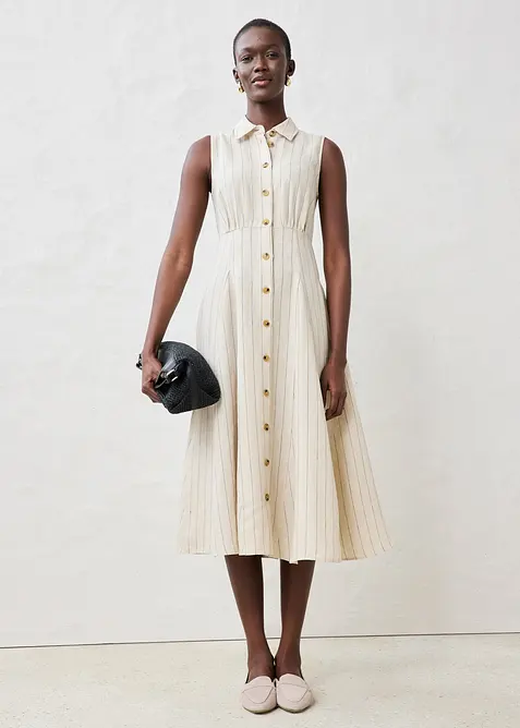 Košilové šaty z čistého lnu, bonprix