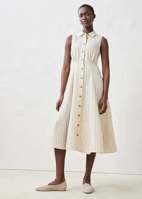 Košilové šaty z čistého lnu, bonprix