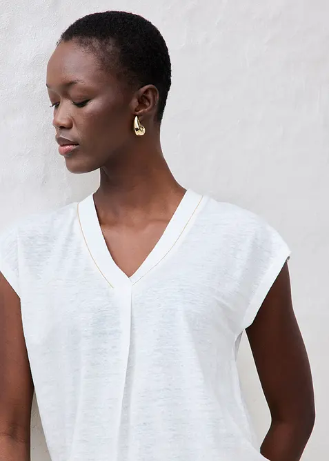 Tričko z čist&eacute;ho lnu, bonprix