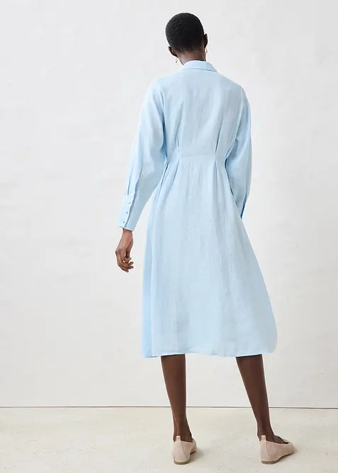 Košilové šaty z čistého lnu, bonprix