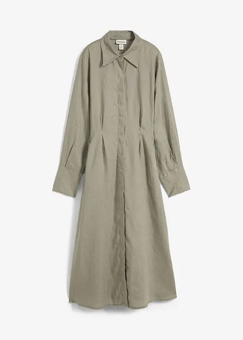 Košilové šaty z čistého lnu, bonprix
