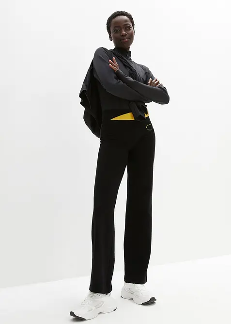 Sportovní bavlněné kalhoty se strečem, Bootcut, bonprix