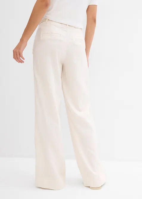 Kalhoty ve stylu paperbag z vzdušné směsi se lnem, bonprix