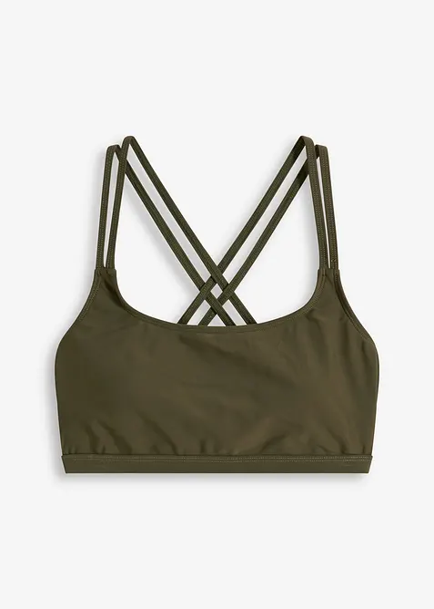 Bikinový podprsenkový top s překříženými ramínky, bonprix