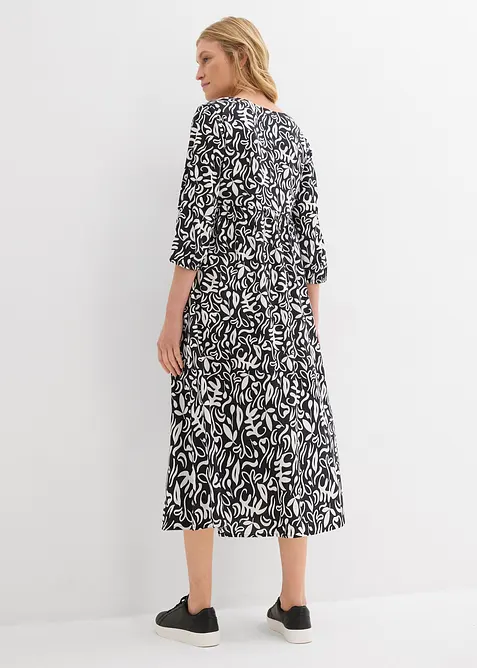 Šaty v midi délce, ze splývavé viskózy, bonprix