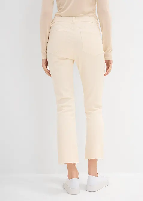 Džíny Flared, High Waist, zkrácené, bonprix