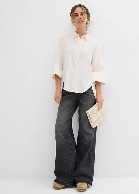 Ko&scaron;ilov&aacute; halenka z chladiv&eacute; směsi se lnem, bonprix