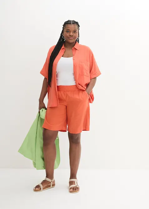 Bermudy ze směsi lnu a viskózy, bonprix