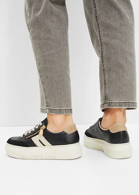 Kožen&eacute; tenisky značky Rieker na platformě, Rieker