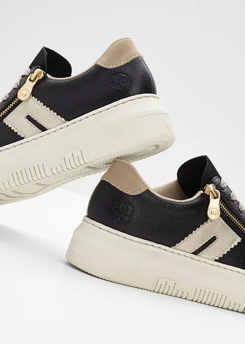 Kožen&eacute; tenisky značky Rieker na platformě, Rieker