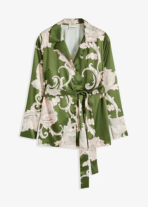Saténová halenka s potiskem, bonprix