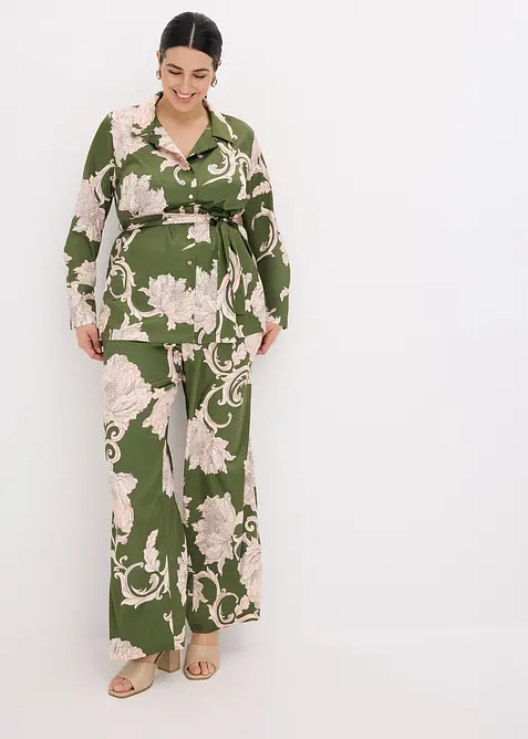 Saténová halenka s potiskem, bonprix