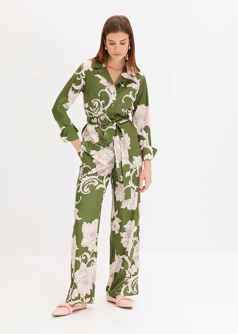 Saténová halenka s potiskem, bonprix