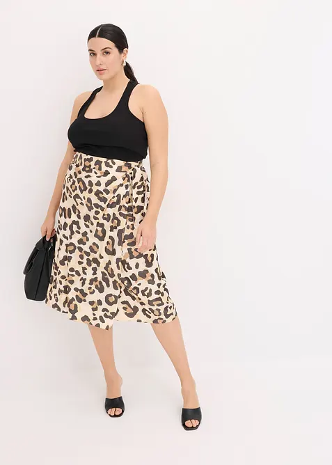 Zavinovací sukně z jemné viskózové směsi, bonprix