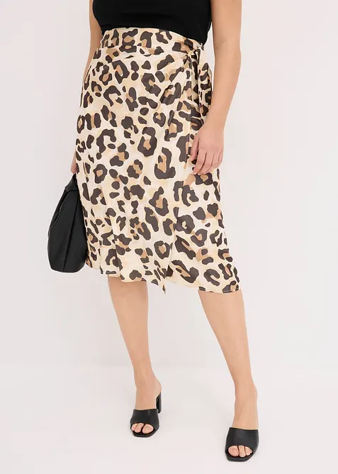 Zavinovací sukně z jemné viskózové směsi, bonprix